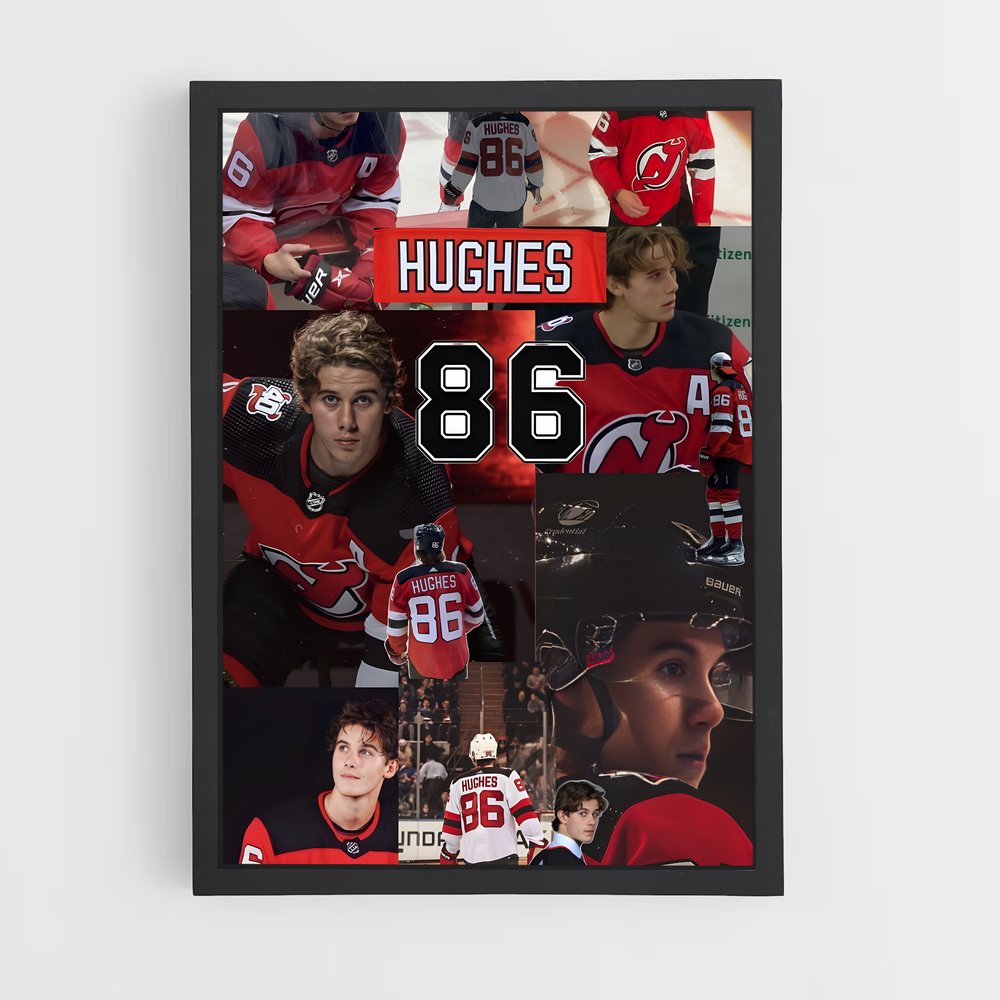 Poster Esprit Rouge et Noir – affiche Hockey sur glace (vue 2)